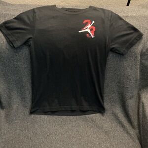 Jordan Black Tee with Red and White 23 Graphic Boys 12 to 13 Yrs